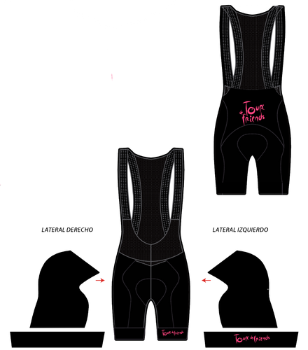 Bib Shorts Tour de Friends Pink 8227