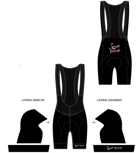 Bib Shorts Tour de Friends Pink 8216